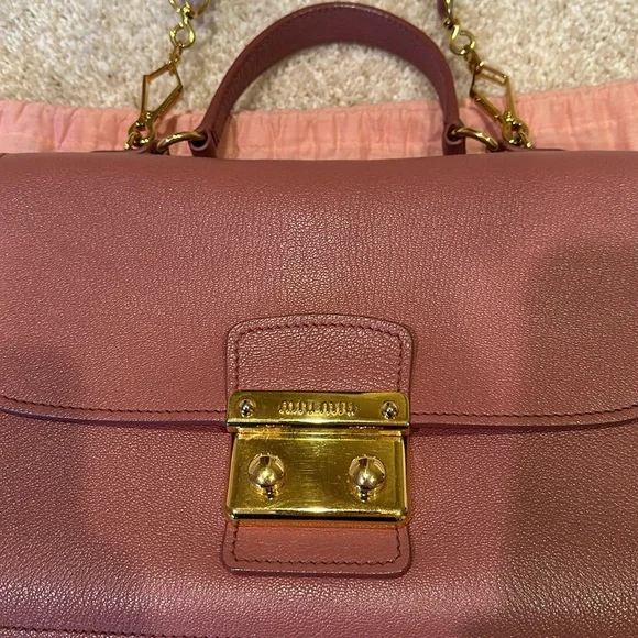 Miu Miu Madras Antico mauve pink crossbody bag - Picture 4 of 11